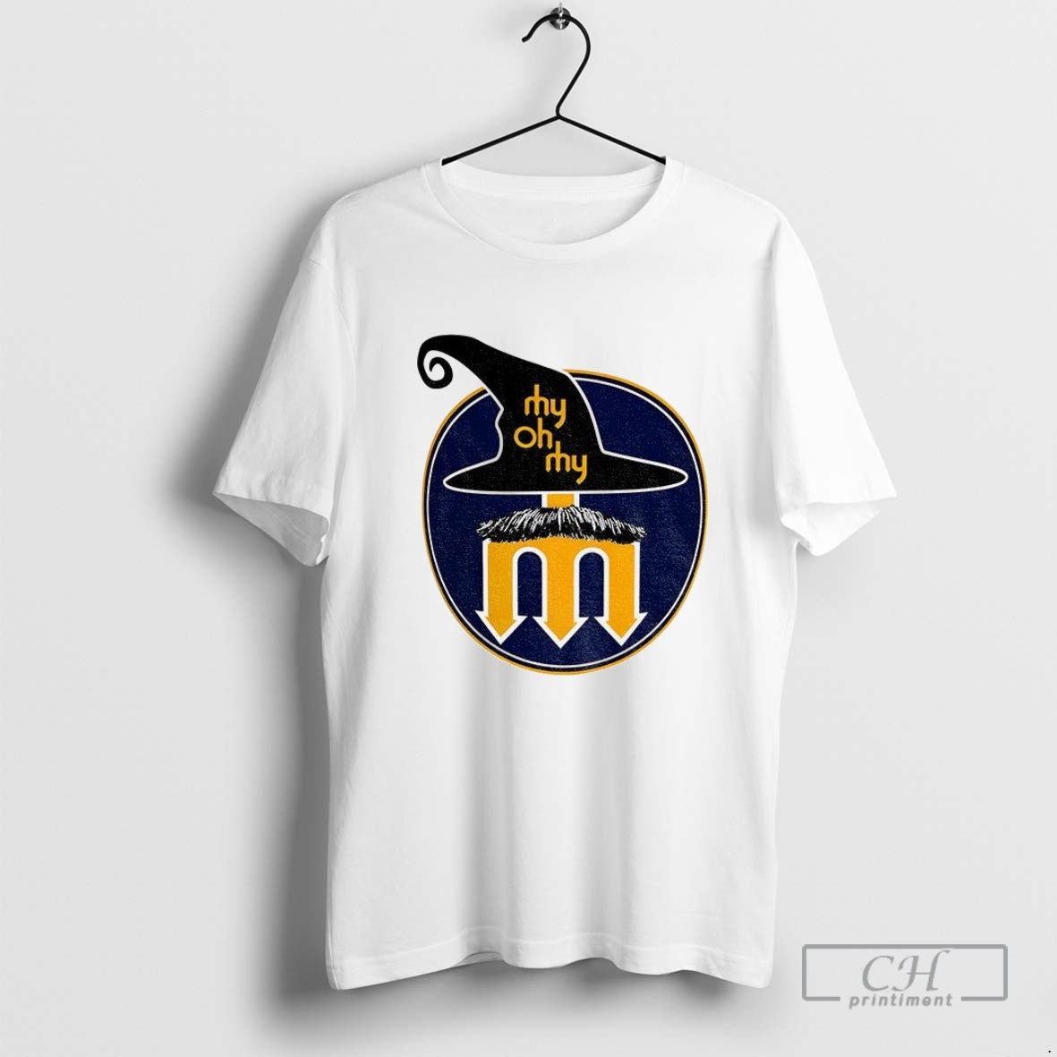 Witch Mustache Magic Cal Raleigh Mlb Seattle Baseball Tee Classic