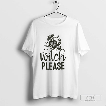 Witch Please Halloween Raccoon Ladies Tee Elegant Art