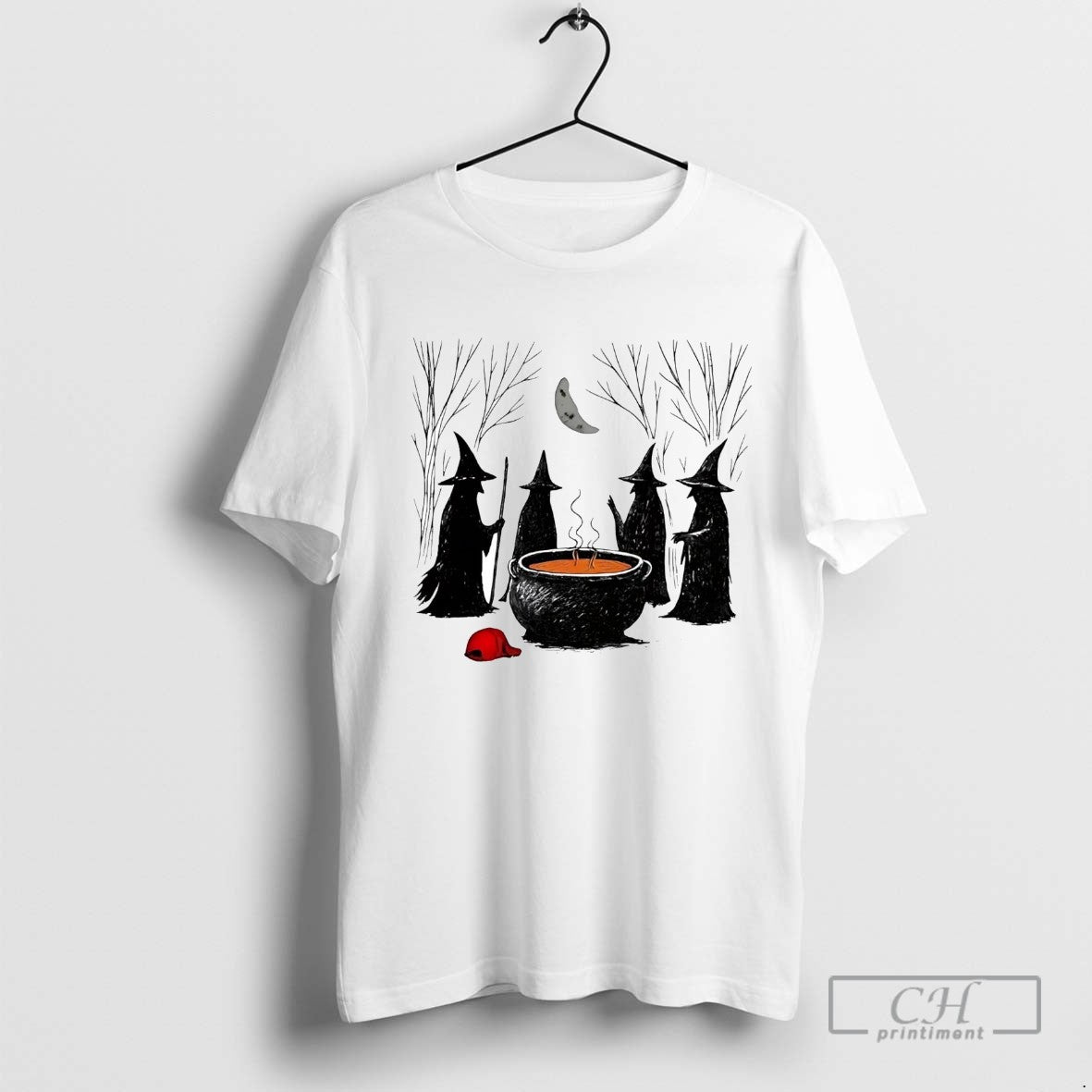 Witches Cauldron Boil Orange Trump Halloween Tank Top Unique