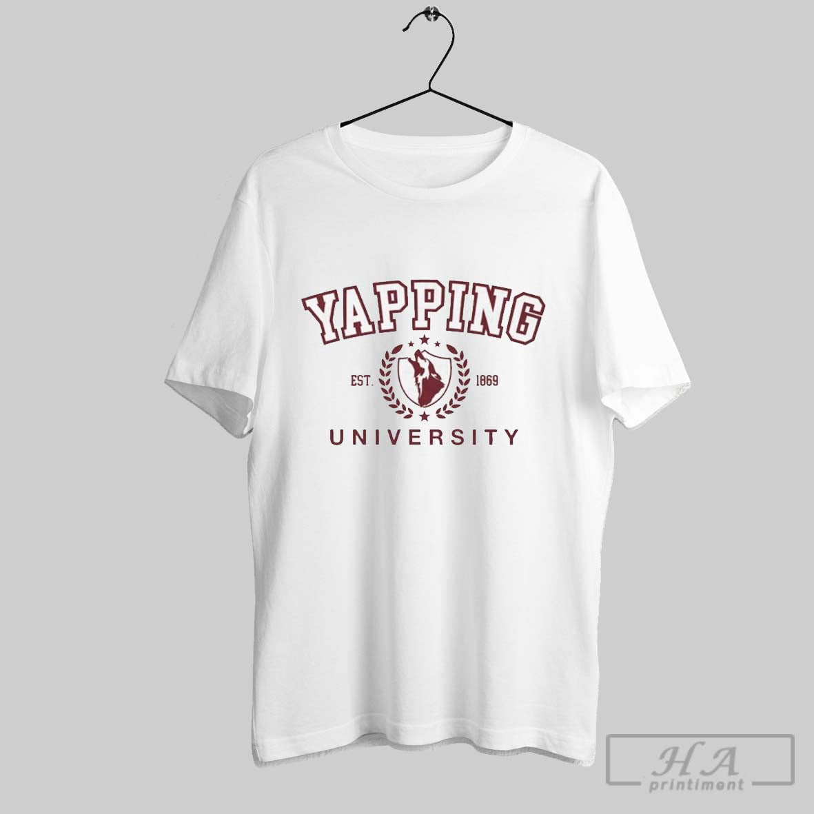 Yapping University Micro Rib Est 1869 T Shirts Sweatshirt Retro Merch