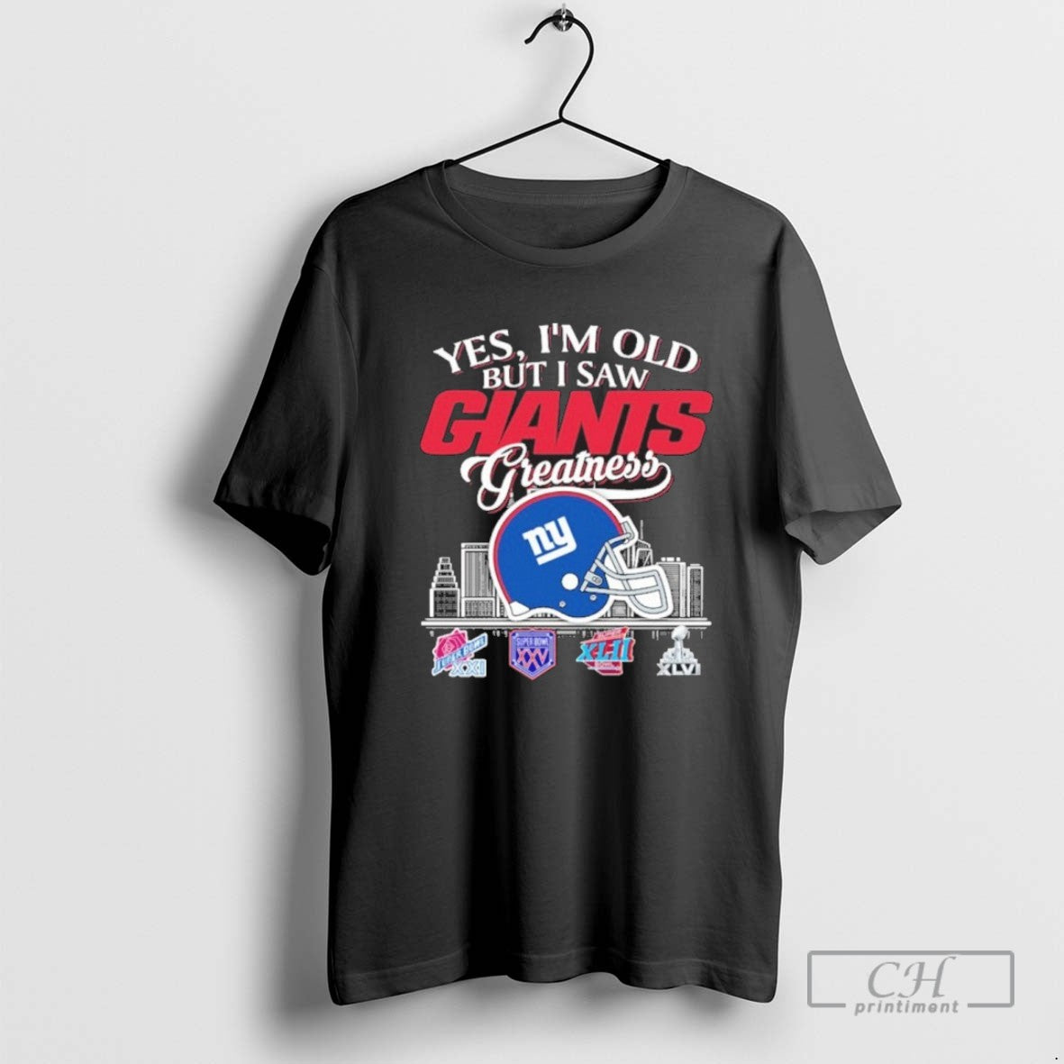 Yes Im Old But I Saw New York Giants Greatness City Logo TShirt