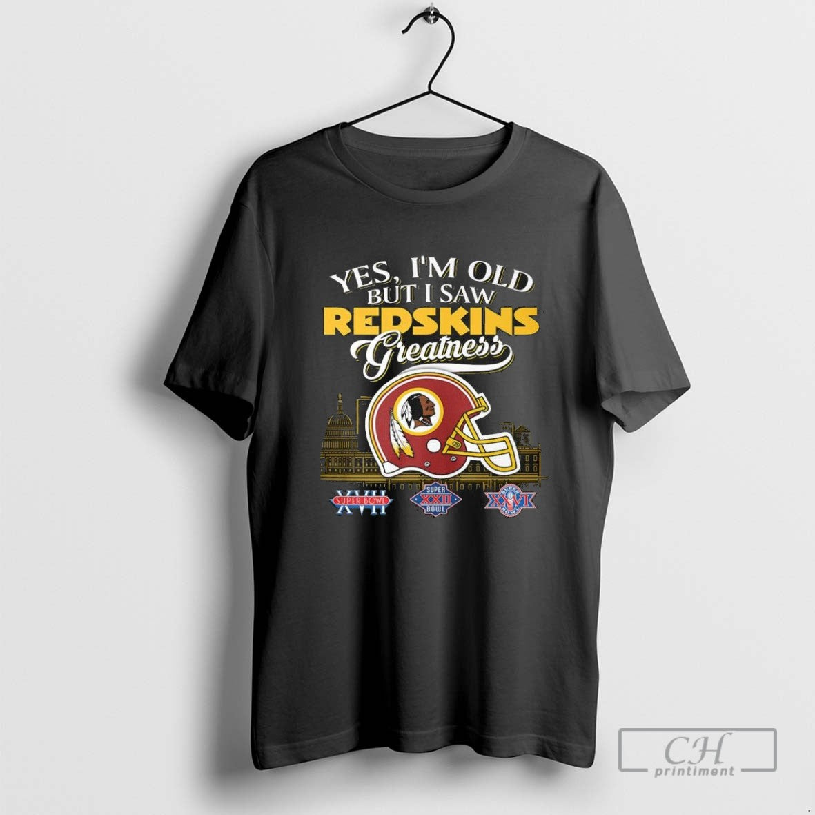 Yes Im Old But I Saw Washington Redskin Greatness Helmet TShirt