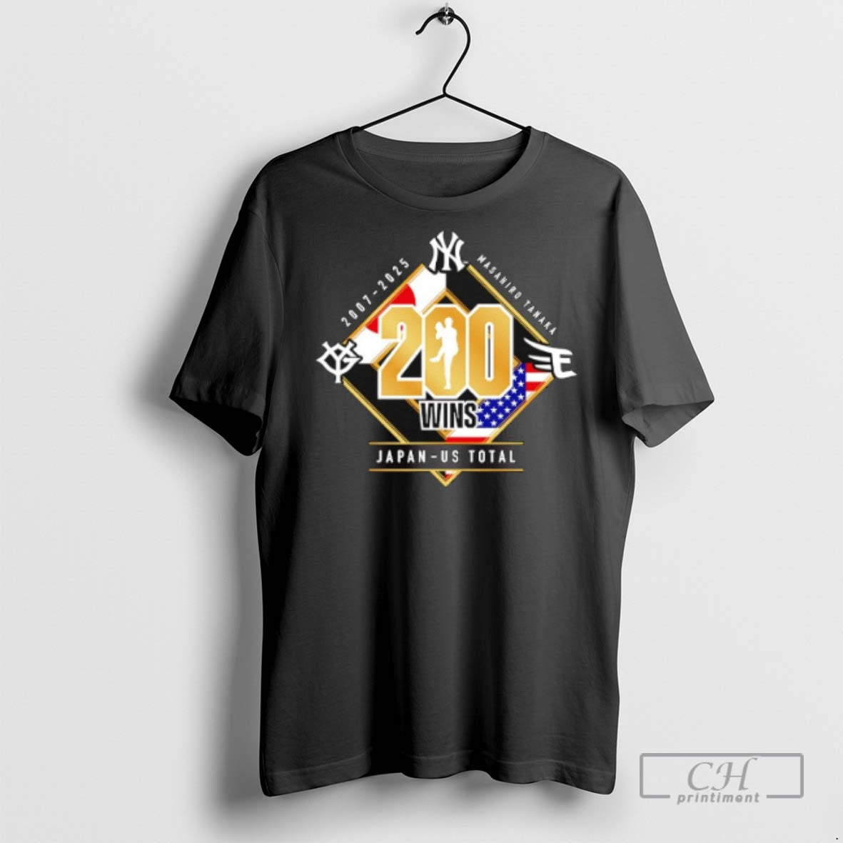 Yomiuri Masahiro 200 Wins 2007 2025 Japan Us Total T Shirts Shirt