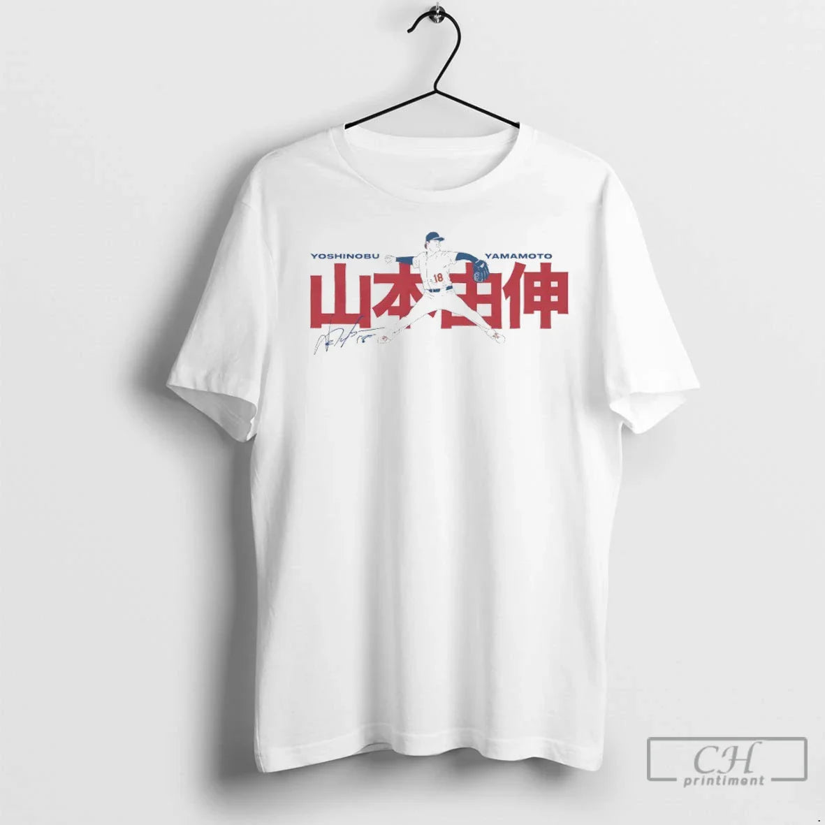Yoshinobu Yamamoto Los Angeles Dodgers Postseason 2025 Autographed T