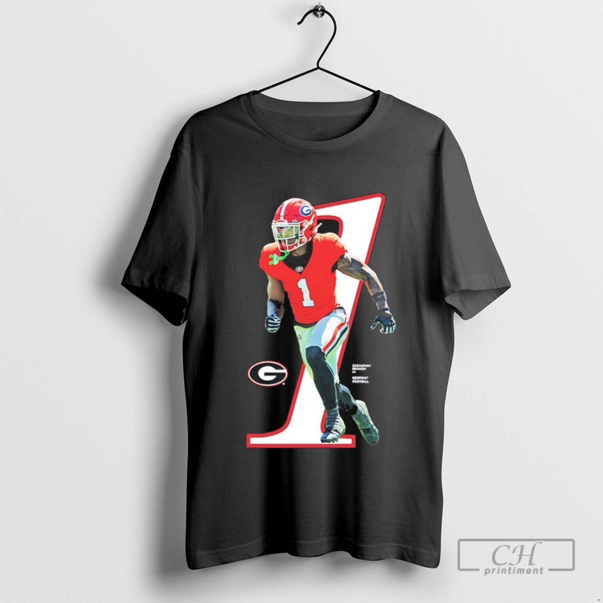 Zachariah Branch 1 Georgia Bulldogs 2025 Ncaa Player TShirt Authentic