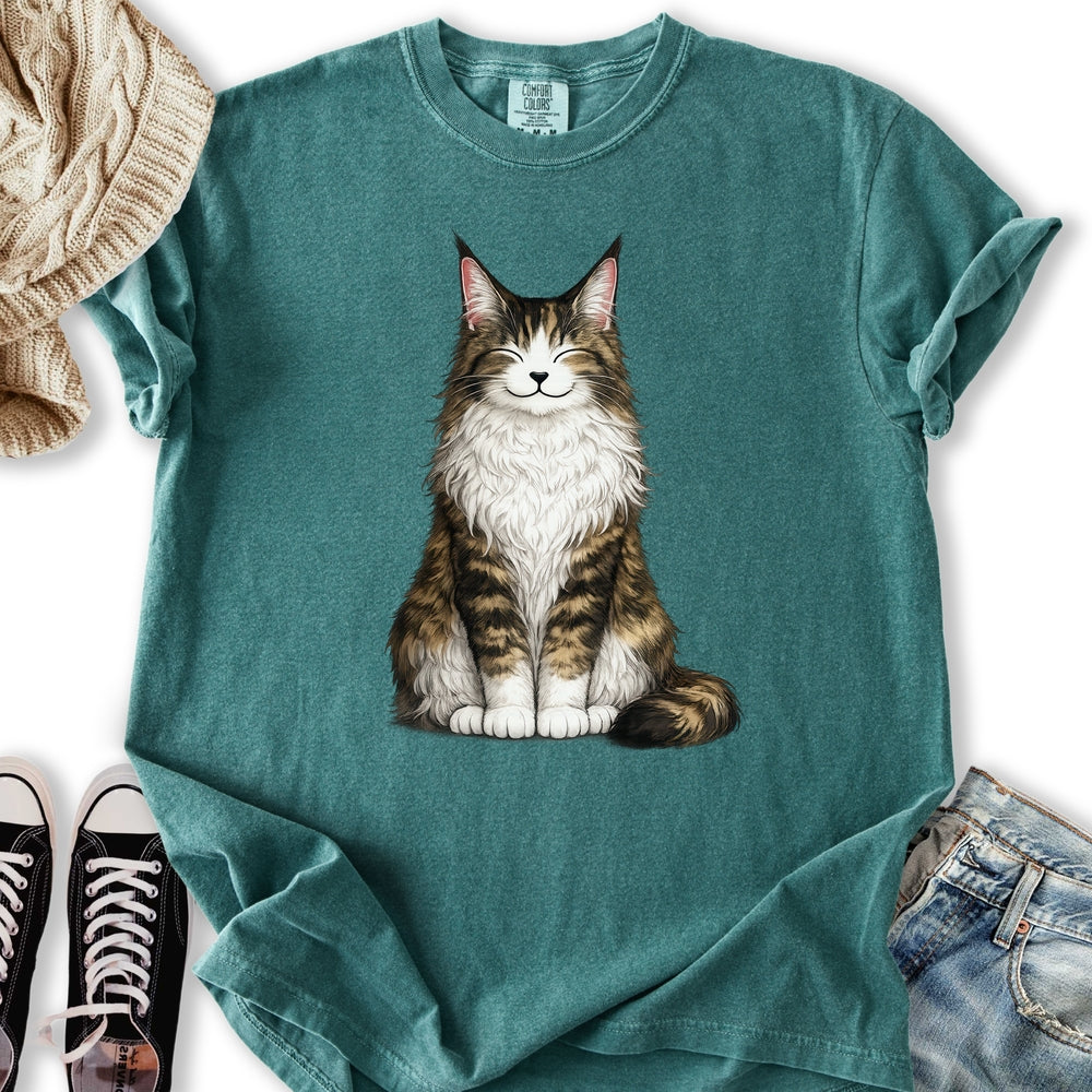 Smiling Maine Coon Cat T Hoodie Designer Gift
