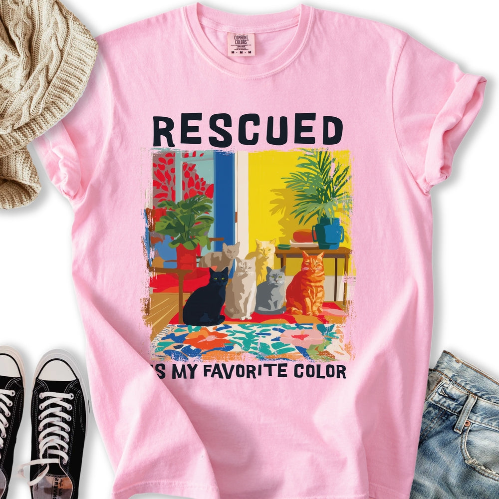 Rescued Is My Favorite T Tank Top Modern Collection