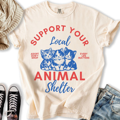 Animal Shelter Support T Long Sleeve Designer Look