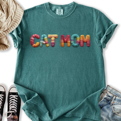 Yarn Cat Mom T Tee Designer Fashion