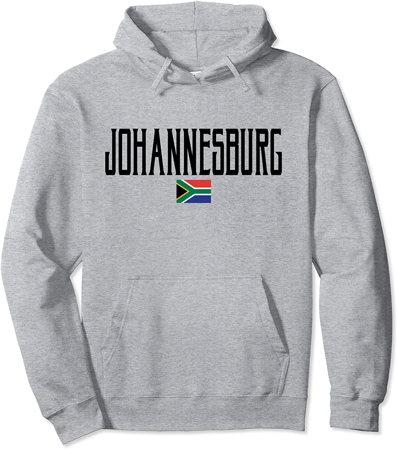 Johannesburg South Africa Flag Vintage Black Text Pullover Hoodie