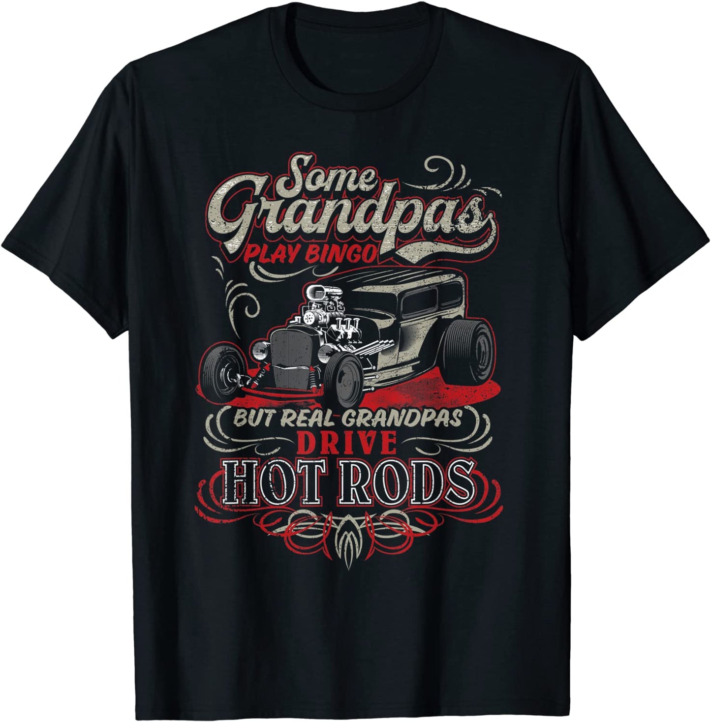 Vintage Hot Rod Grandpa Gift T-Shirt