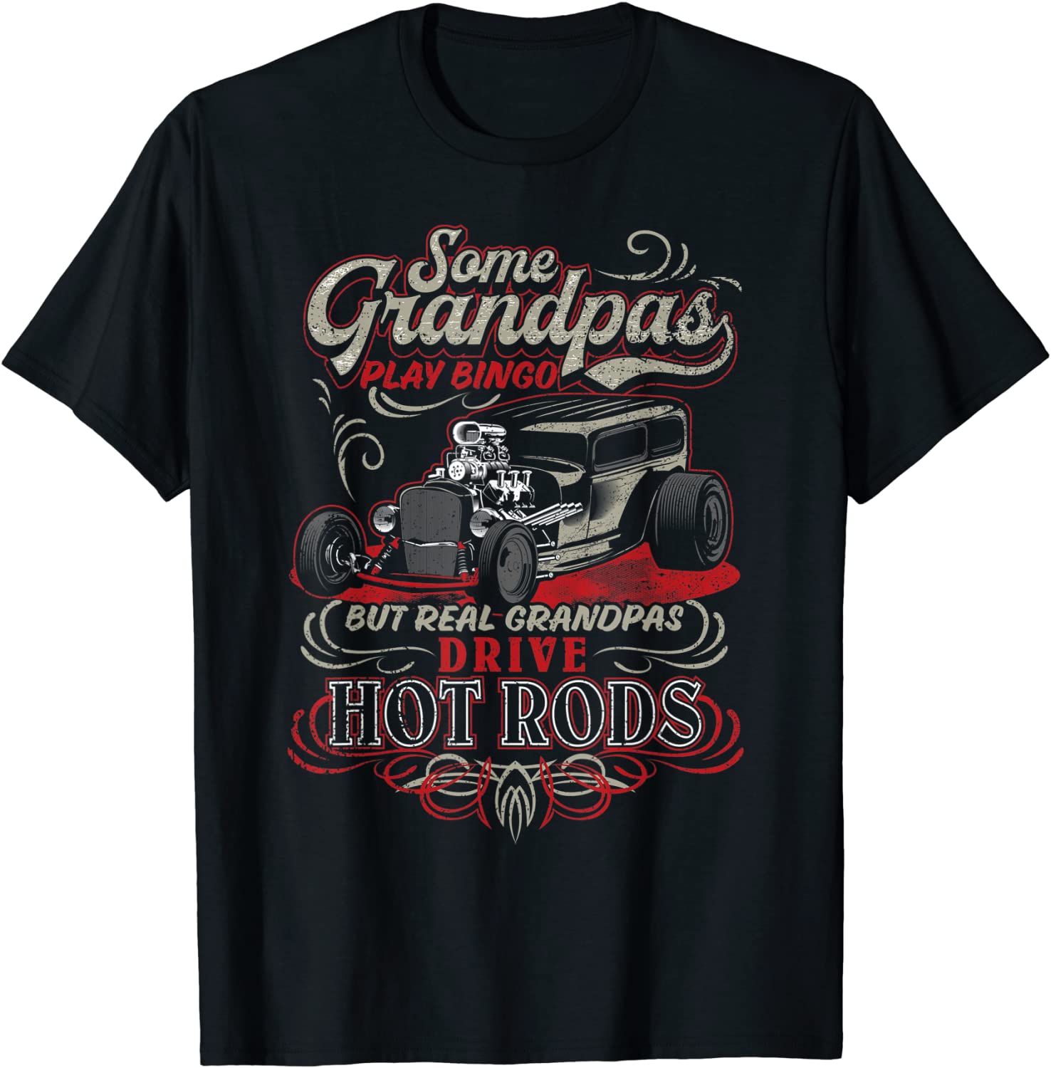 Vintage Hot Rod Grandpa Gift T-Shirt
