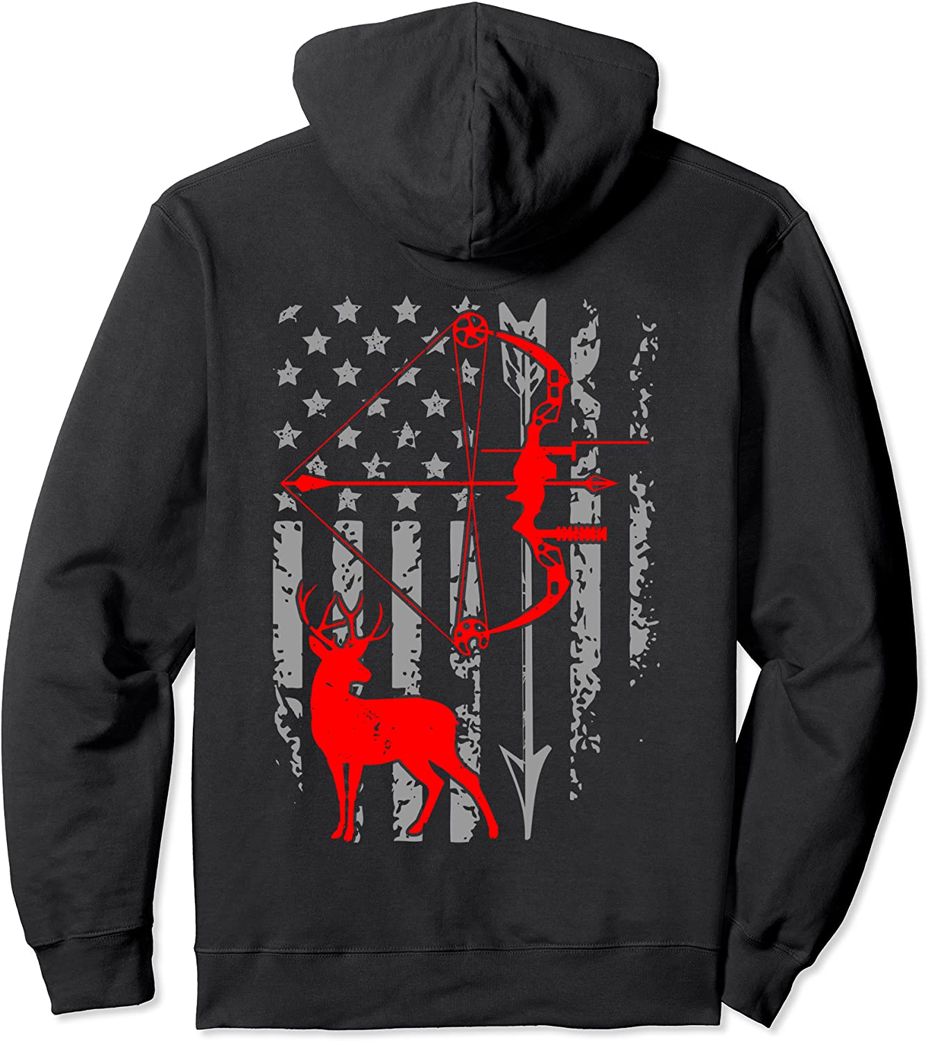 Deer Hunting American Flag Bow Hunting Hoodie For Hunter