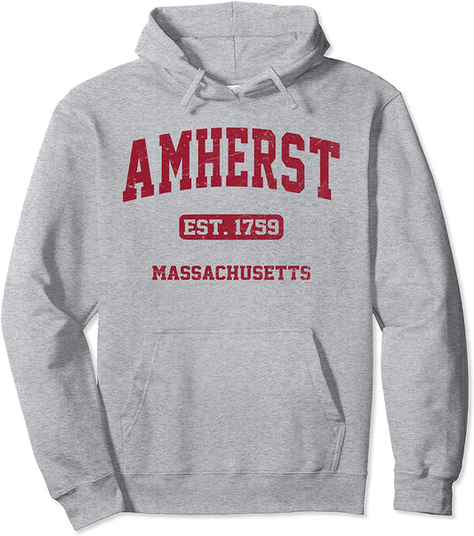 Amherst Massachusetts MA vintage Athletic Style Pullover Hoodie