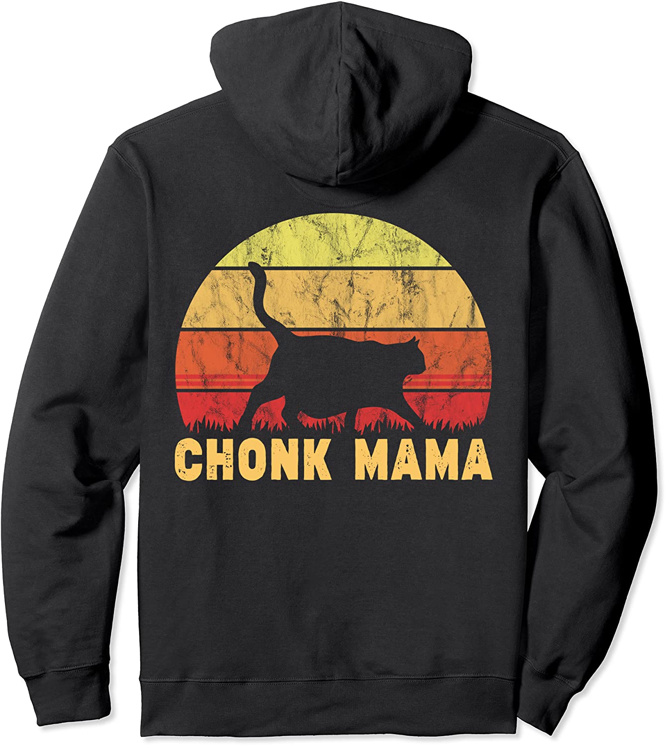 Vintage Chonk Mama Fat Cat Mom Gifts Pullover Hoodie