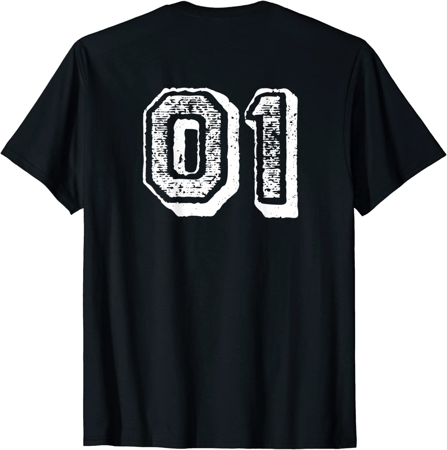 Number 01 Sports Jersey Player 01 1 Fan BACK PRINT Vintage T-Shirt