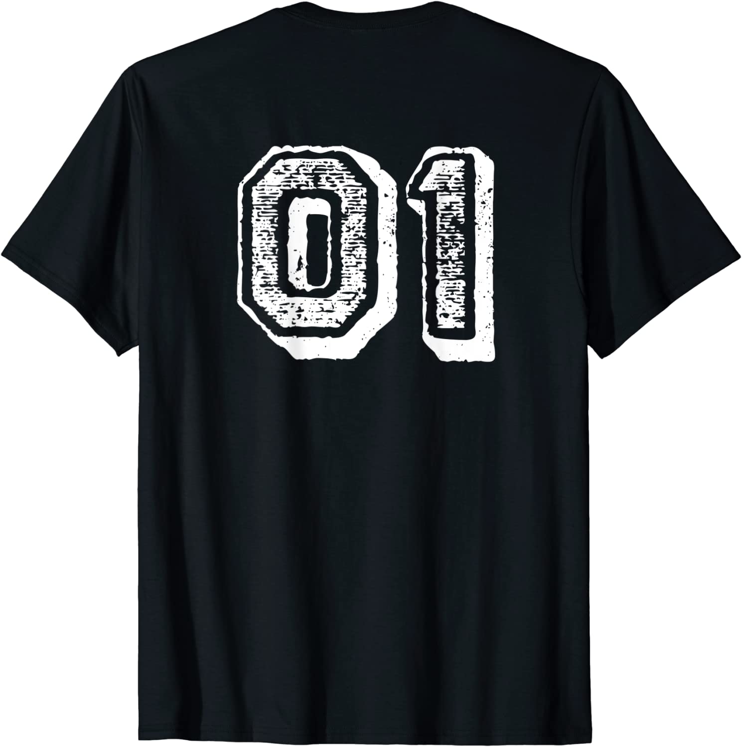 Number 01 Sports Jersey Player 01 1 Fan BACK PRINT Vintage T-Shirt