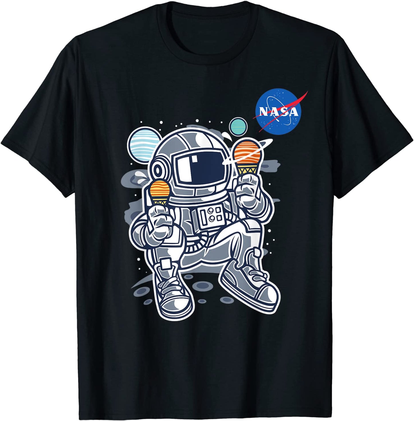 Astronaut Planet Ice-Cream NASA T-Shirt