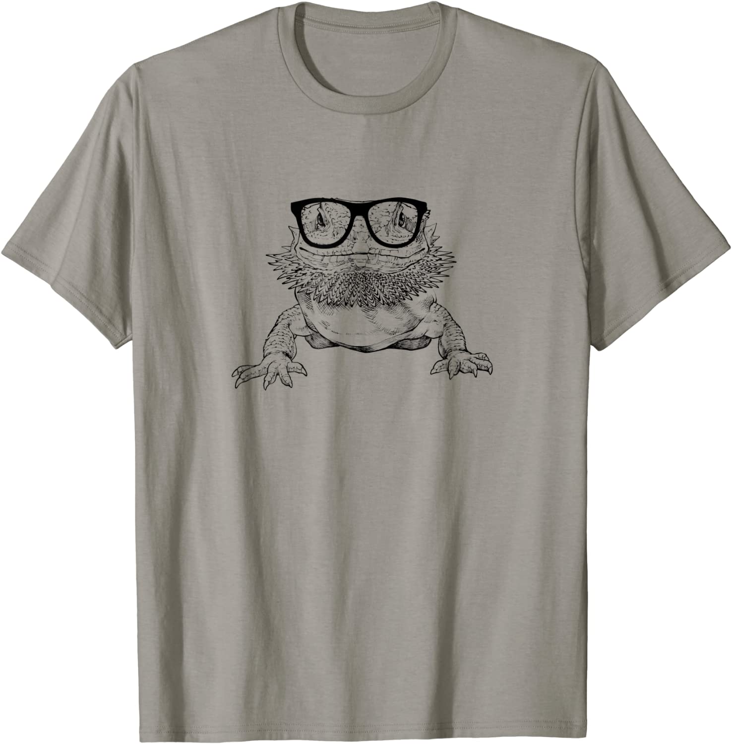 Bearded Dragon Nerdy Glasses Animal T-Shirt