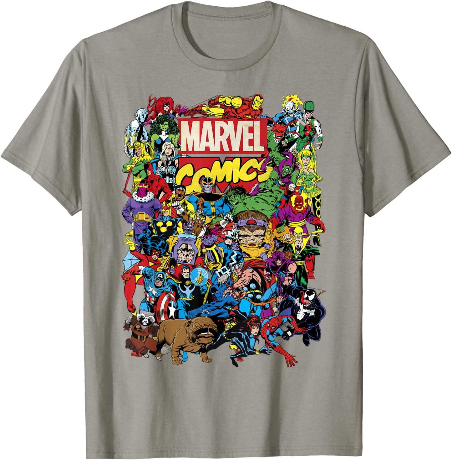 Marvel Comics Heroes Group Shot Graphic T-Shirt T-Shirt