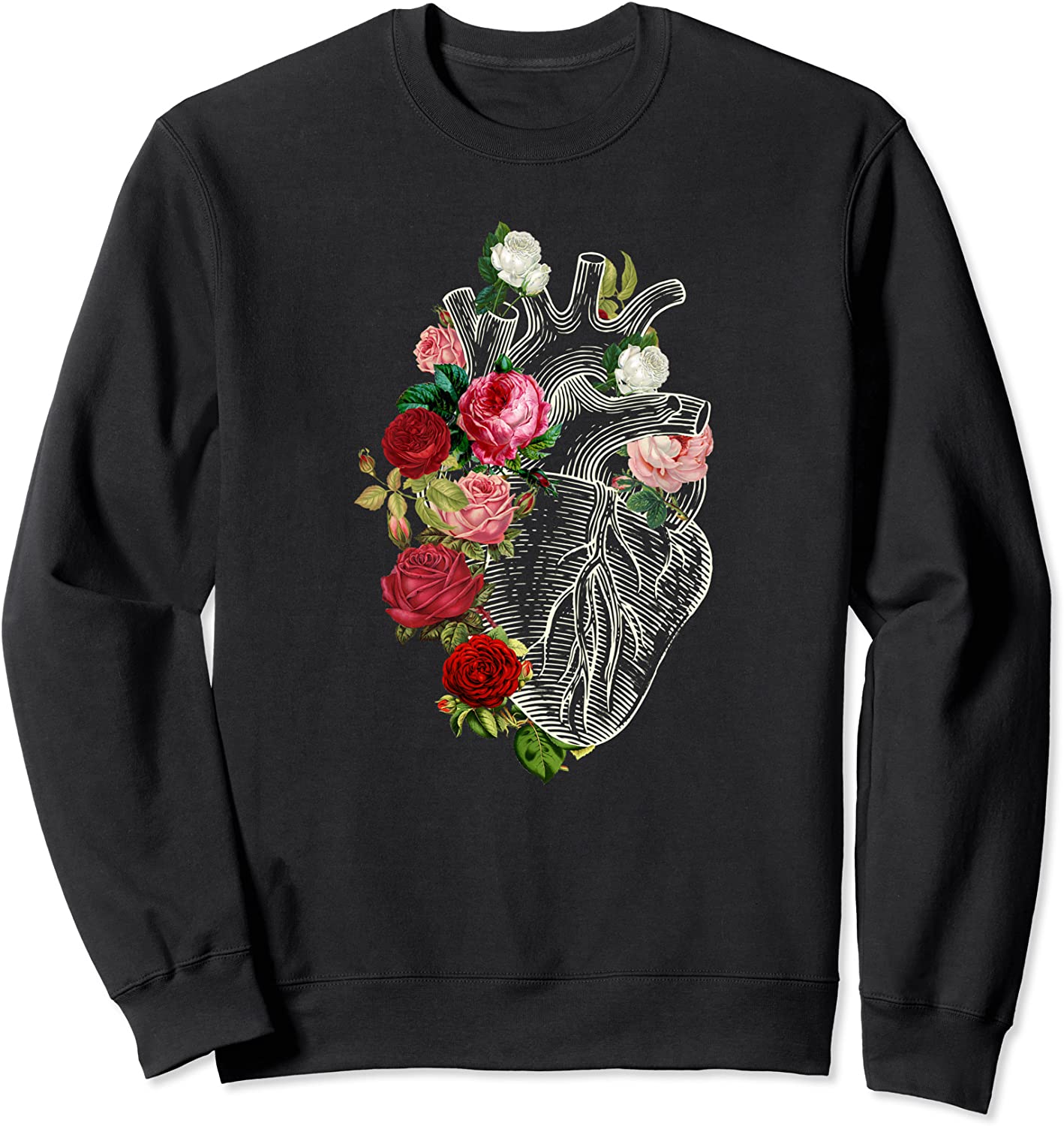 Anatomical Heart And Flowers Show Your Love Women Men Sweatshirt