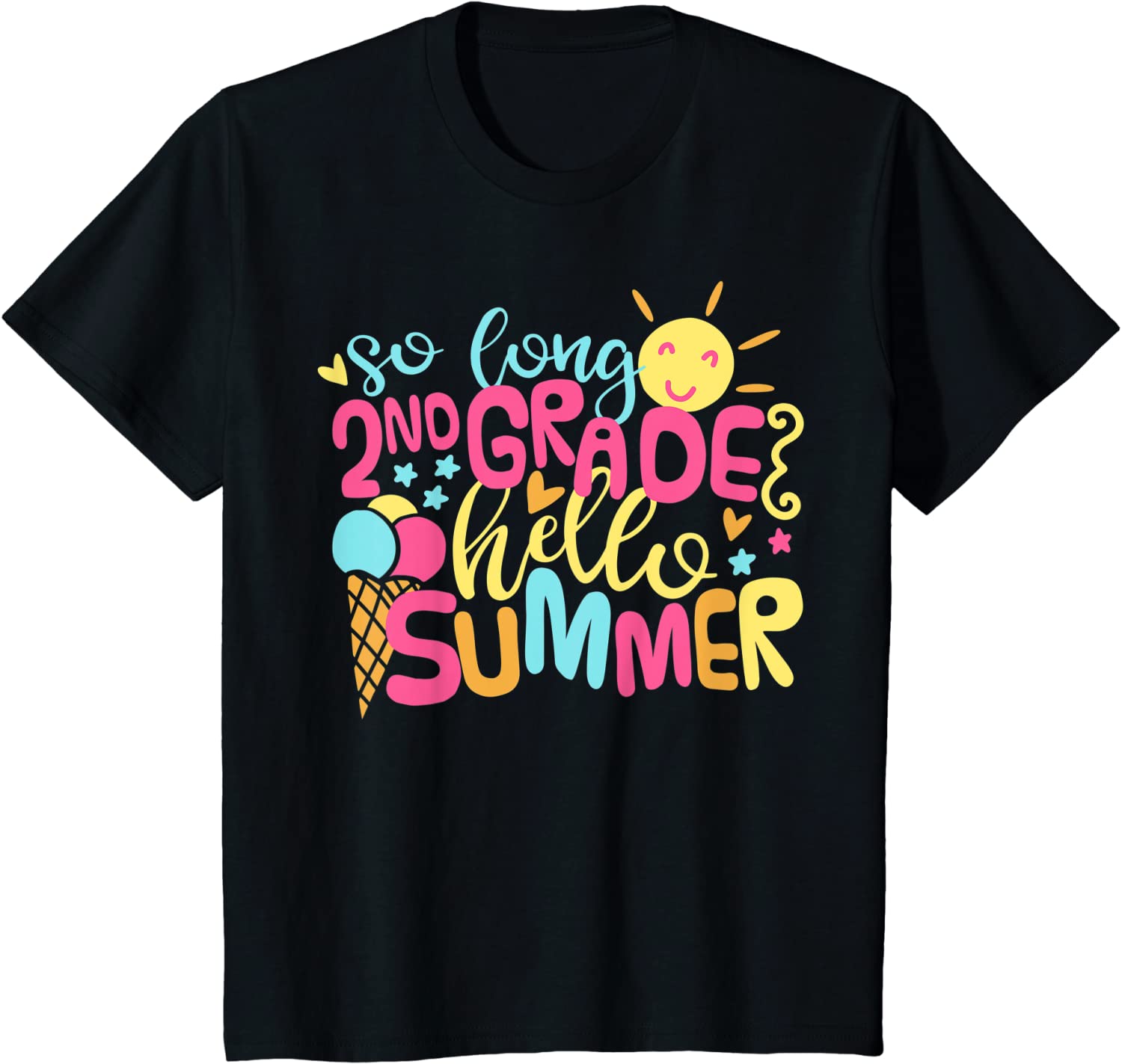 Kids So Long 2nd Grade Hello Summer Girl Last Day Of School Shirt