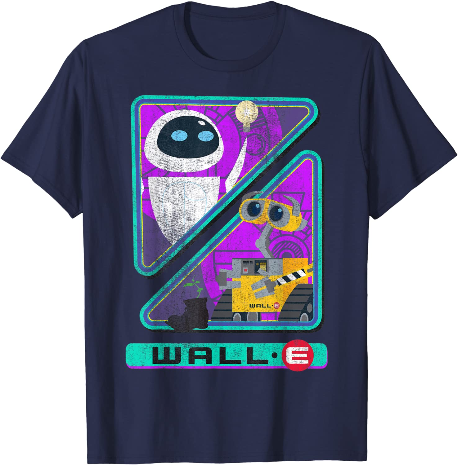 Disney Pixar Wall-E Triangles And Eve Graphic T-Shirt T-Shirt
