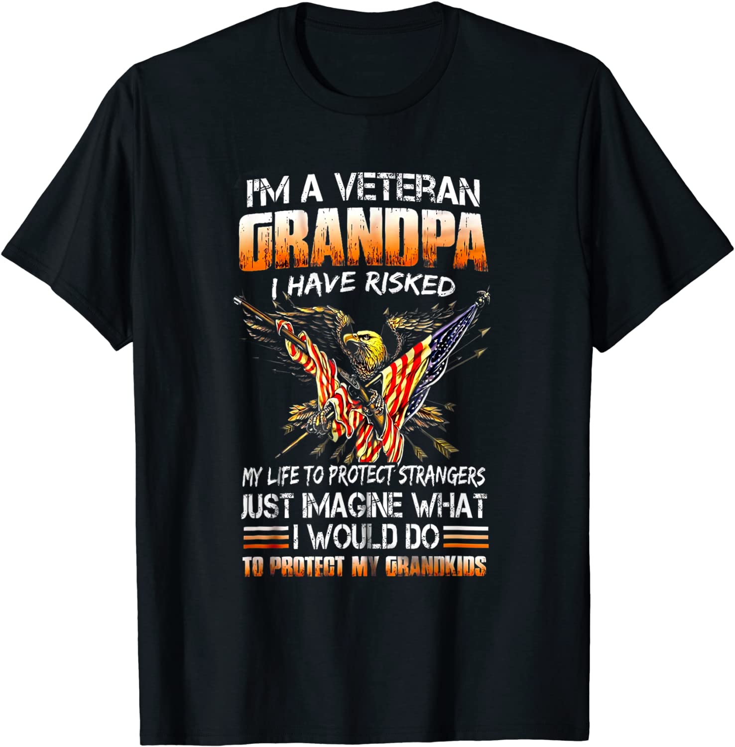 Veteran Shirt Grandpa Proud Vet Grandfather Fathers Day Tee