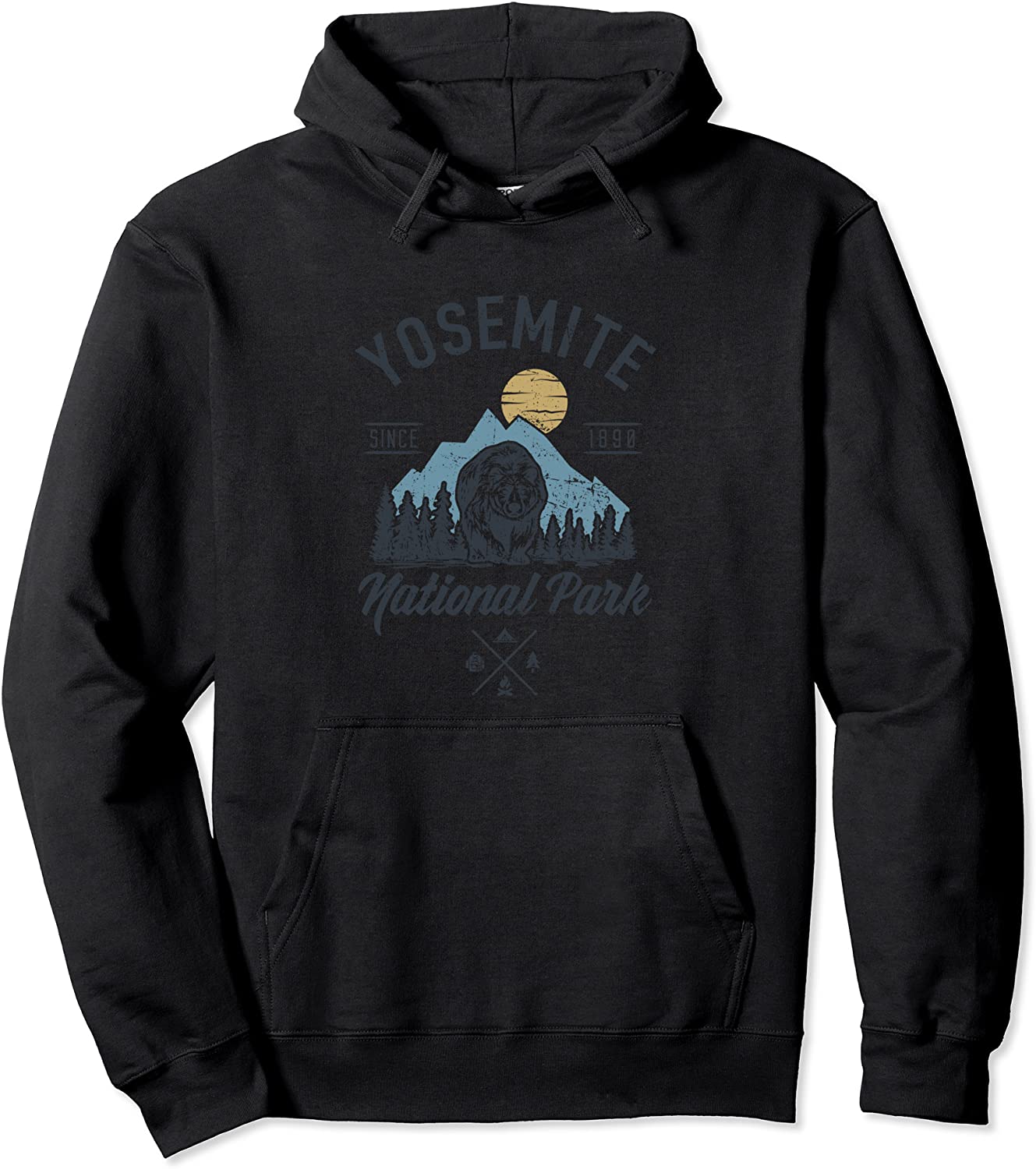 Vintage Retro Yosemite National Park Hiking T Shirt Pullover Hoodie