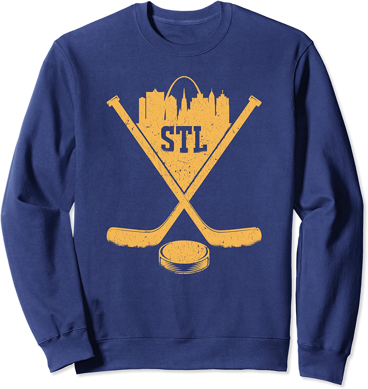 Vintage St Louis Missouri Skyline Style Hockey Retro Sweatshirt