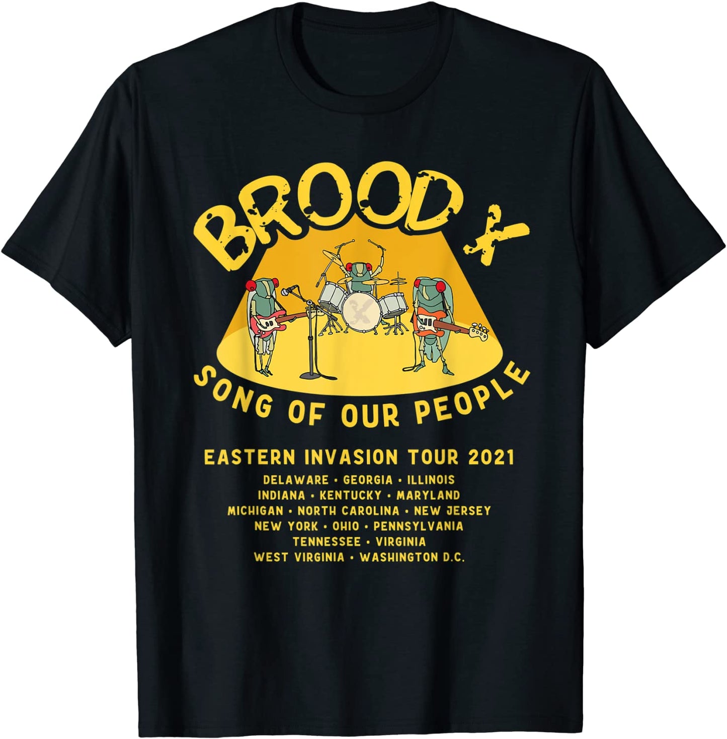 Cicada Invasion 2021 - Cicada Brood X - Cicada Song Tour T-Shirt