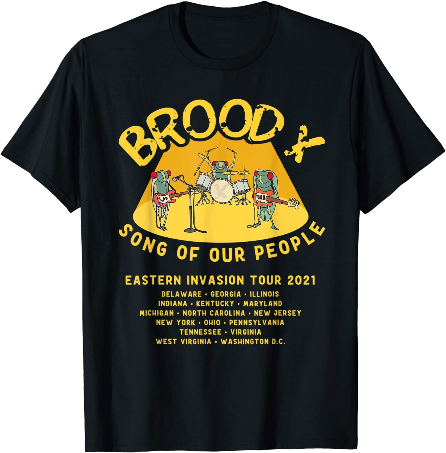 Cicada Invasion 2021 - Cicada Brood X - Cicada Song Tour T-Shirt