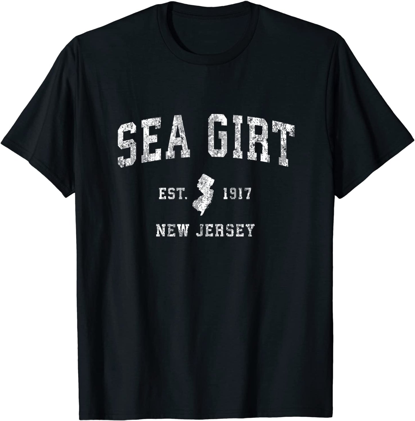 Sea Girt New Jersey NJ Vintage Athletic Sports Design T-Shirt
