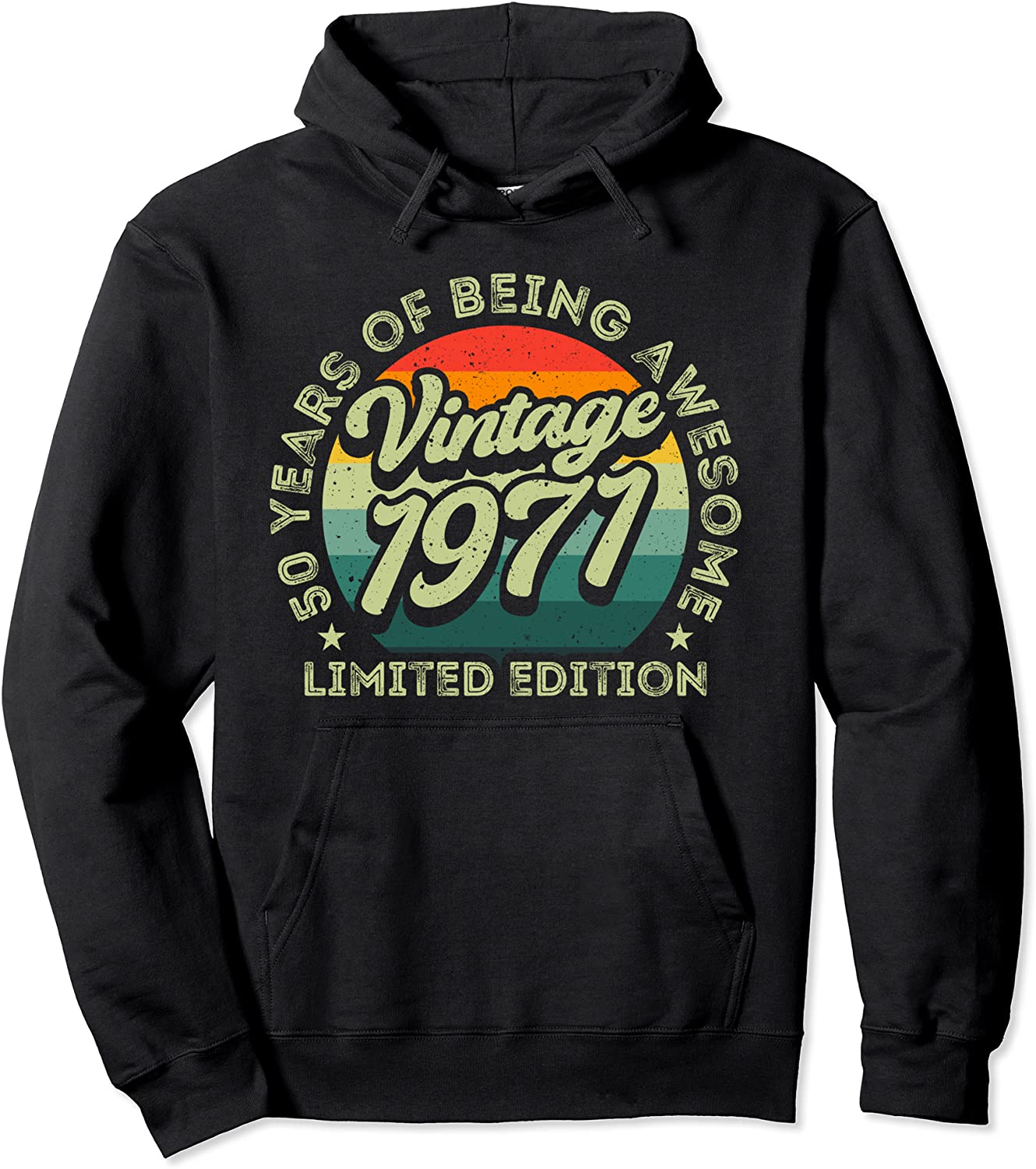 Vintage 1971 Limited Edition 50th Birthday 50 Years Old Gift Pullover Hoodie