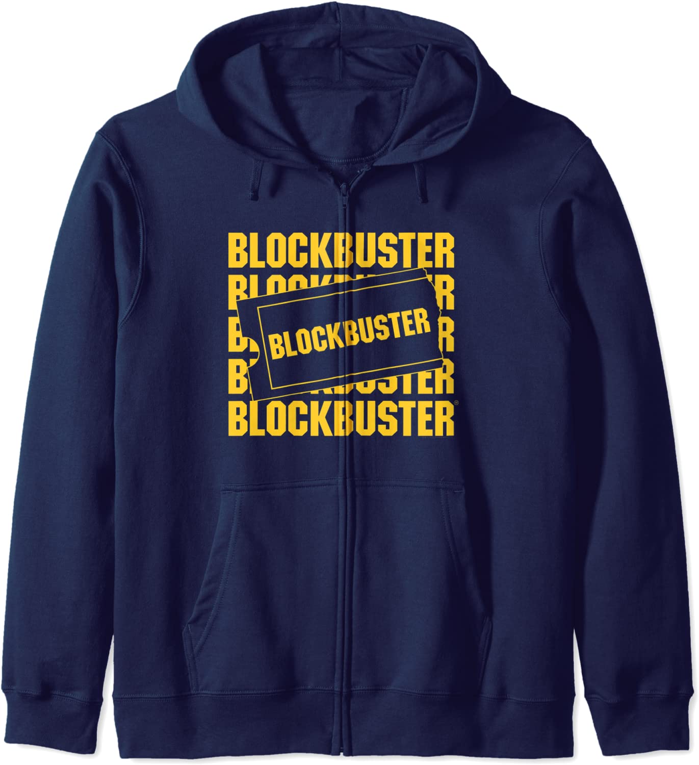 Blockbuster Repeating Logo with Ticket Hoodie