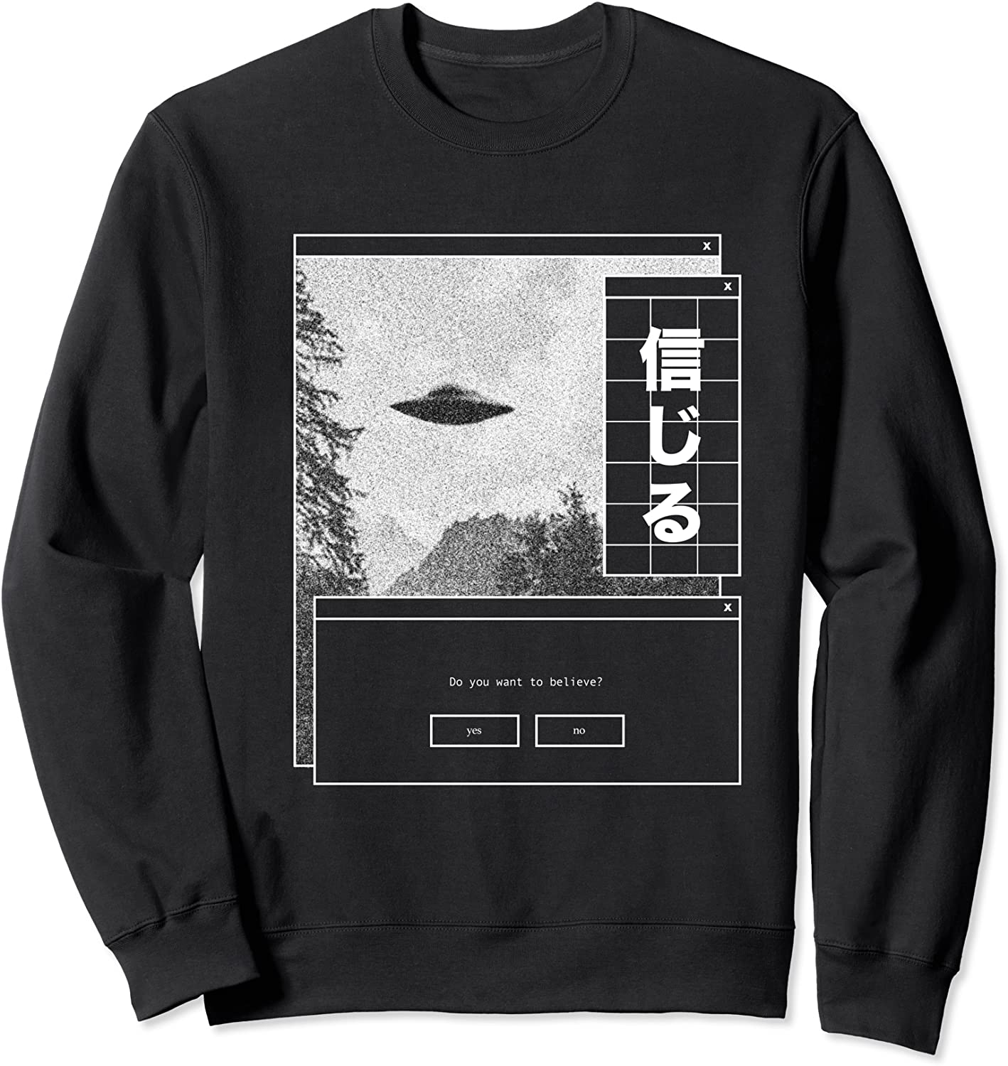 UFO Vaporwave Aesthetic Japanese 80s Synthwave Japan Sweatshirt