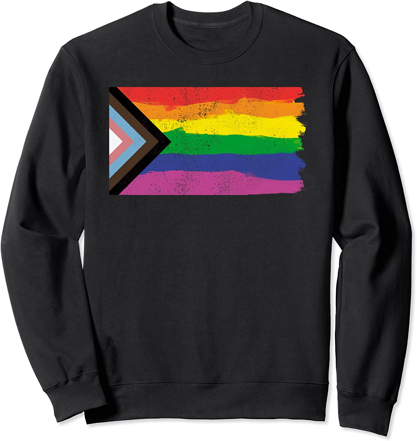 Pride Month LGTBQ Rainbow Black Pride Flag Sweatshirt