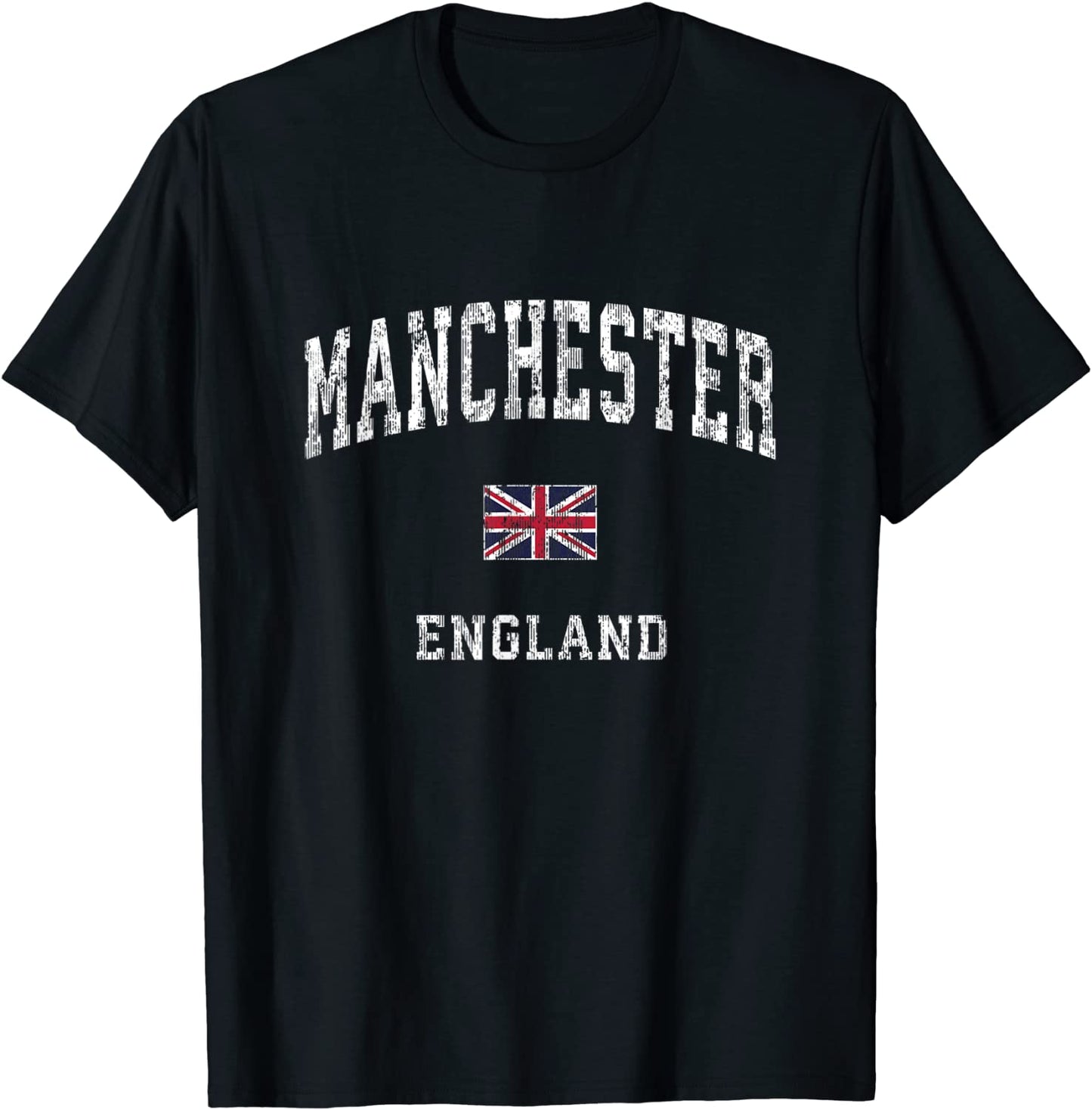 Manchester England Vintage Athletic Sports Design T-Shirt