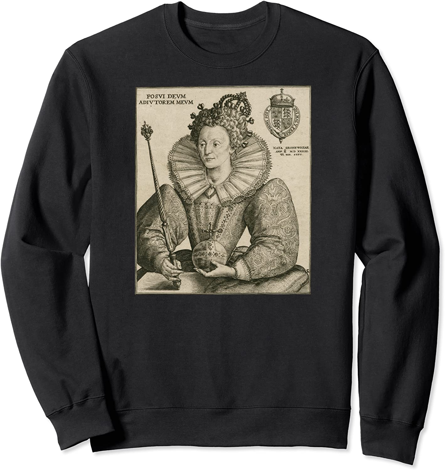 Vintage Elizabeth I Shirt Art-Vintage Royal British Family Sweatshirt