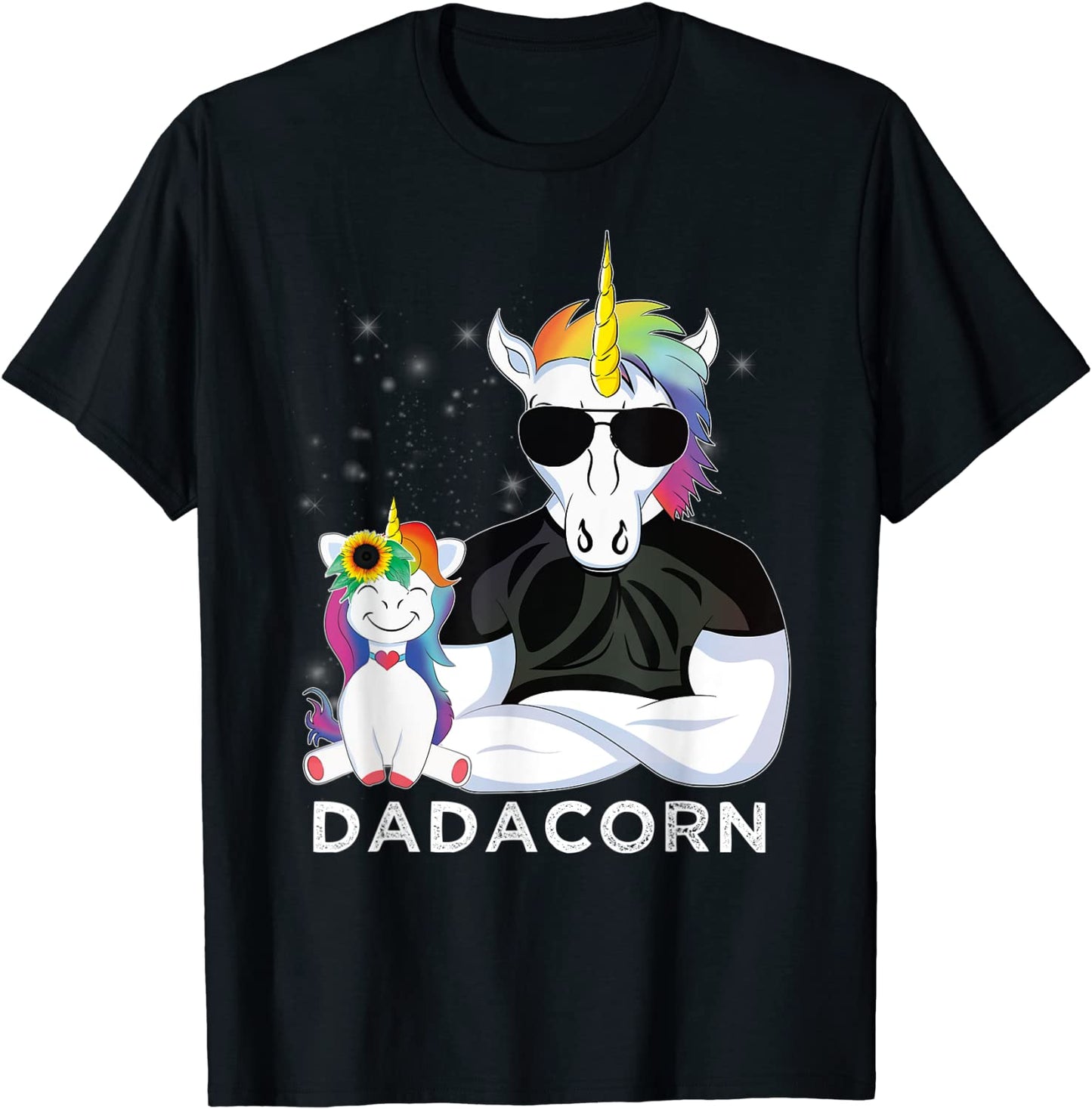 Dadacorn Muscle Unicorn Dad Baby Daughter Fathers Day Gift T-Shirt