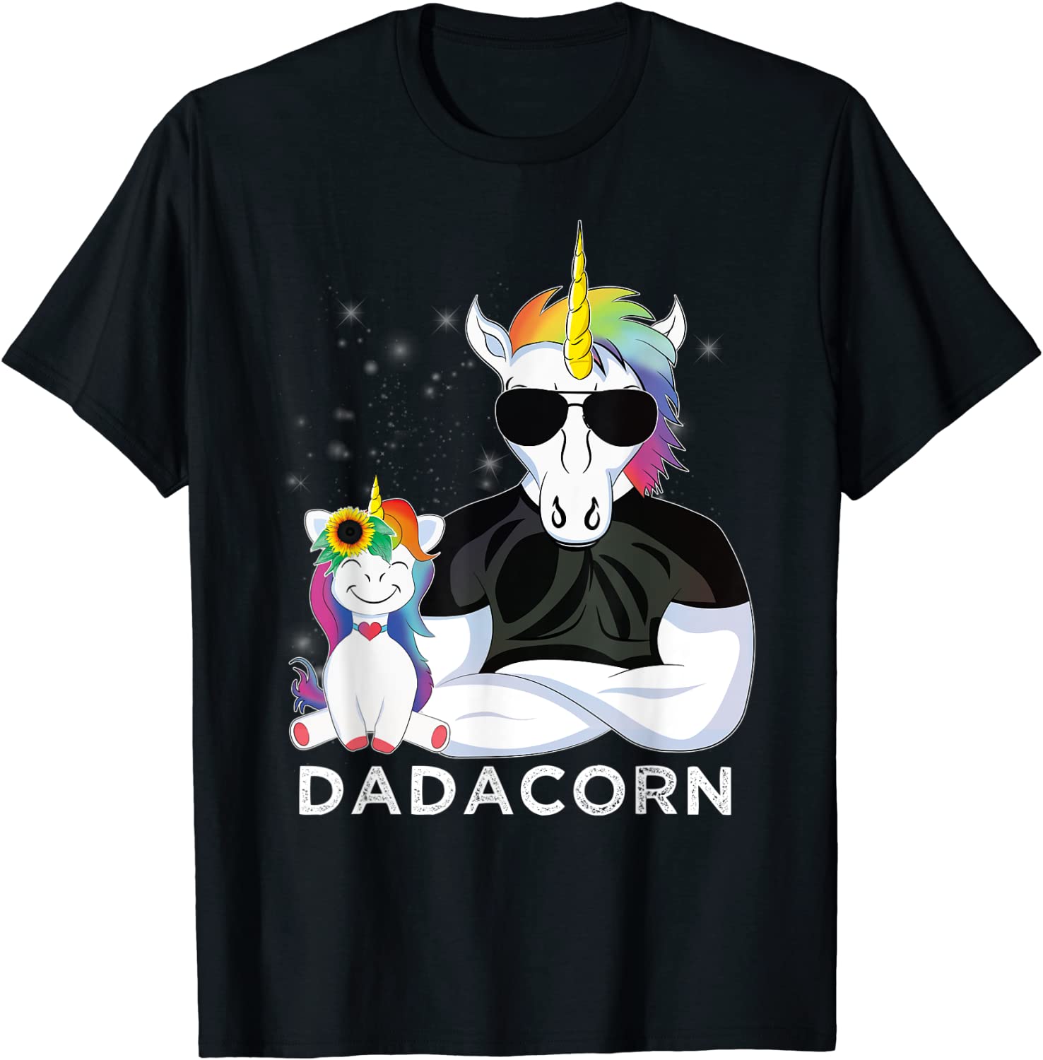 Dadacorn Muscle Unicorn Dad Baby Daughter Fathers Day Gift T-Shirt