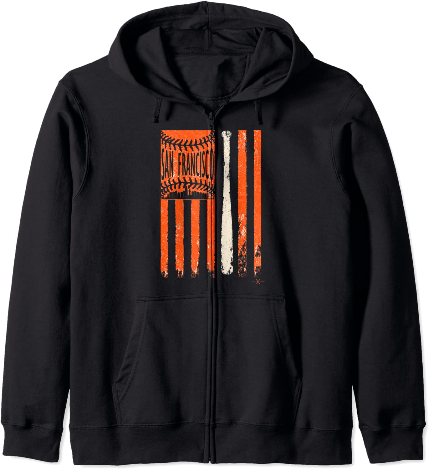 Vintage San Francisco Baseball Flag Patriotic Baseball Hoodie