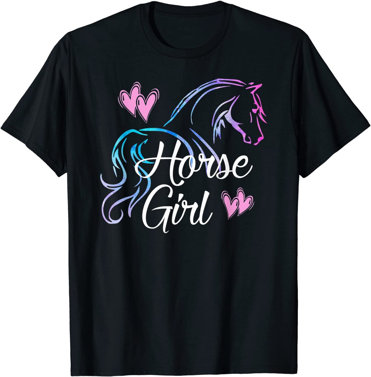 HORSE GIRL T-Shirt Love Horses Riding Rider Kids Women Gift