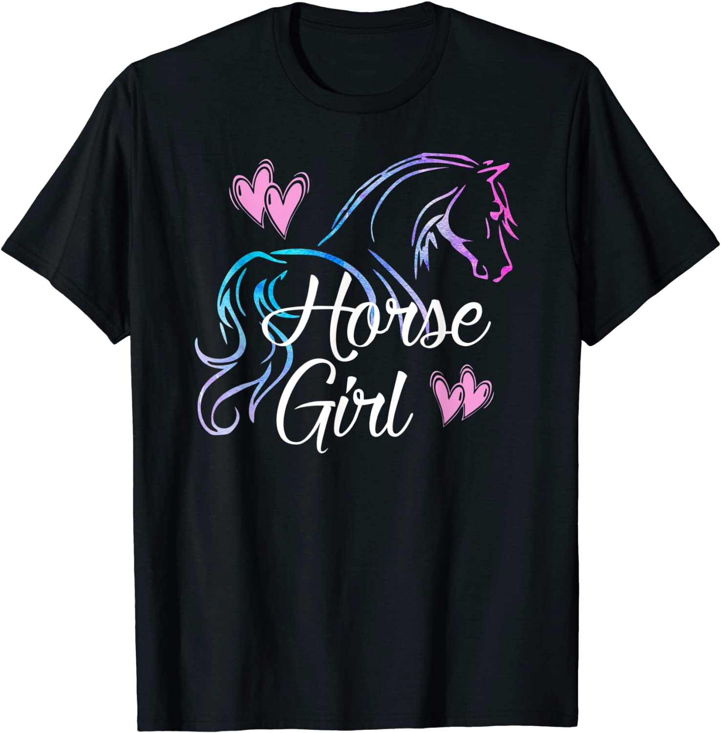 HORSE GIRL T-Shirt Love Horses Riding Rider Kids Women Gift