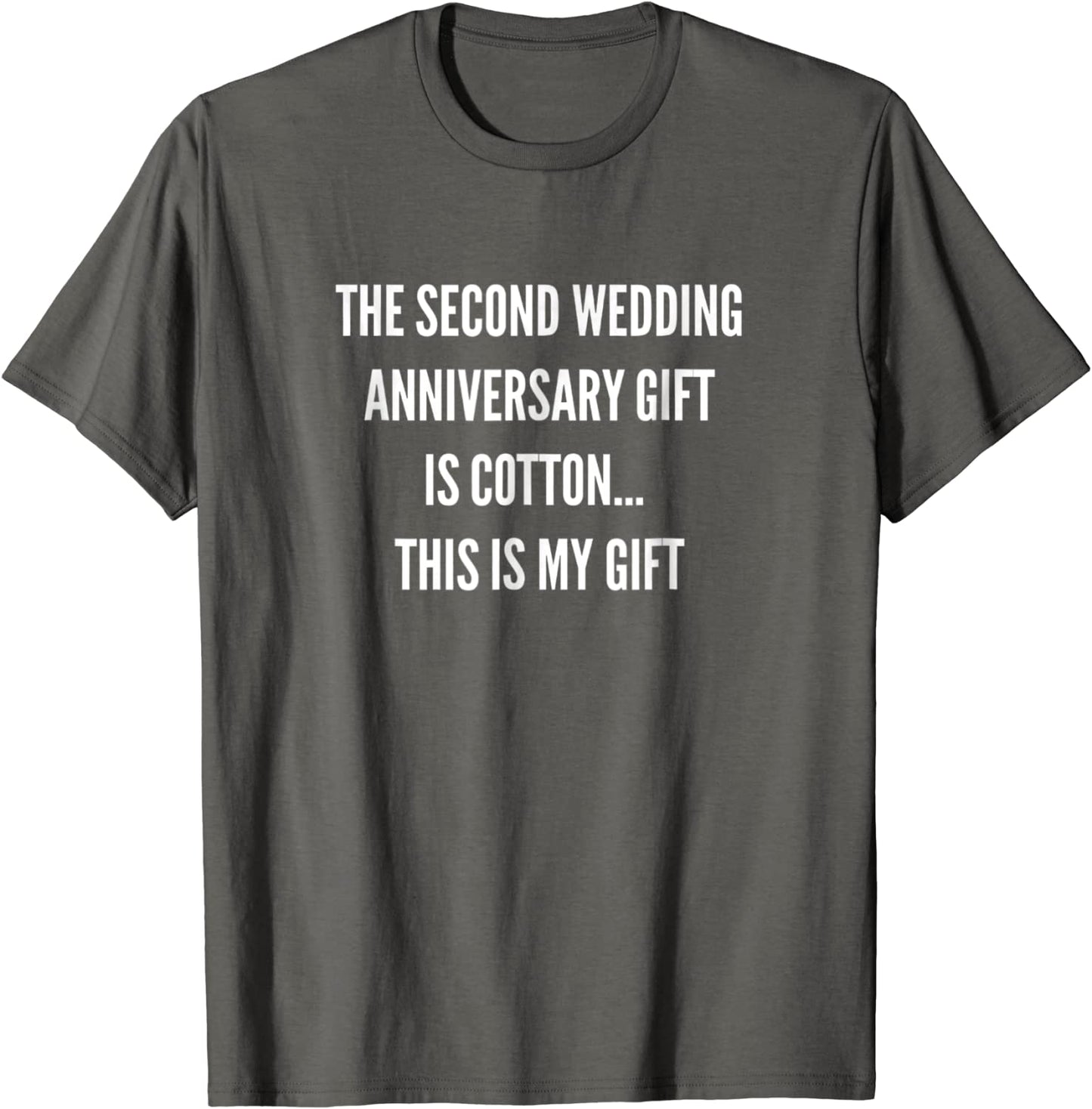 2nd Wedding Anniversary Gifts Cotton Him Husband Her T-Shirt