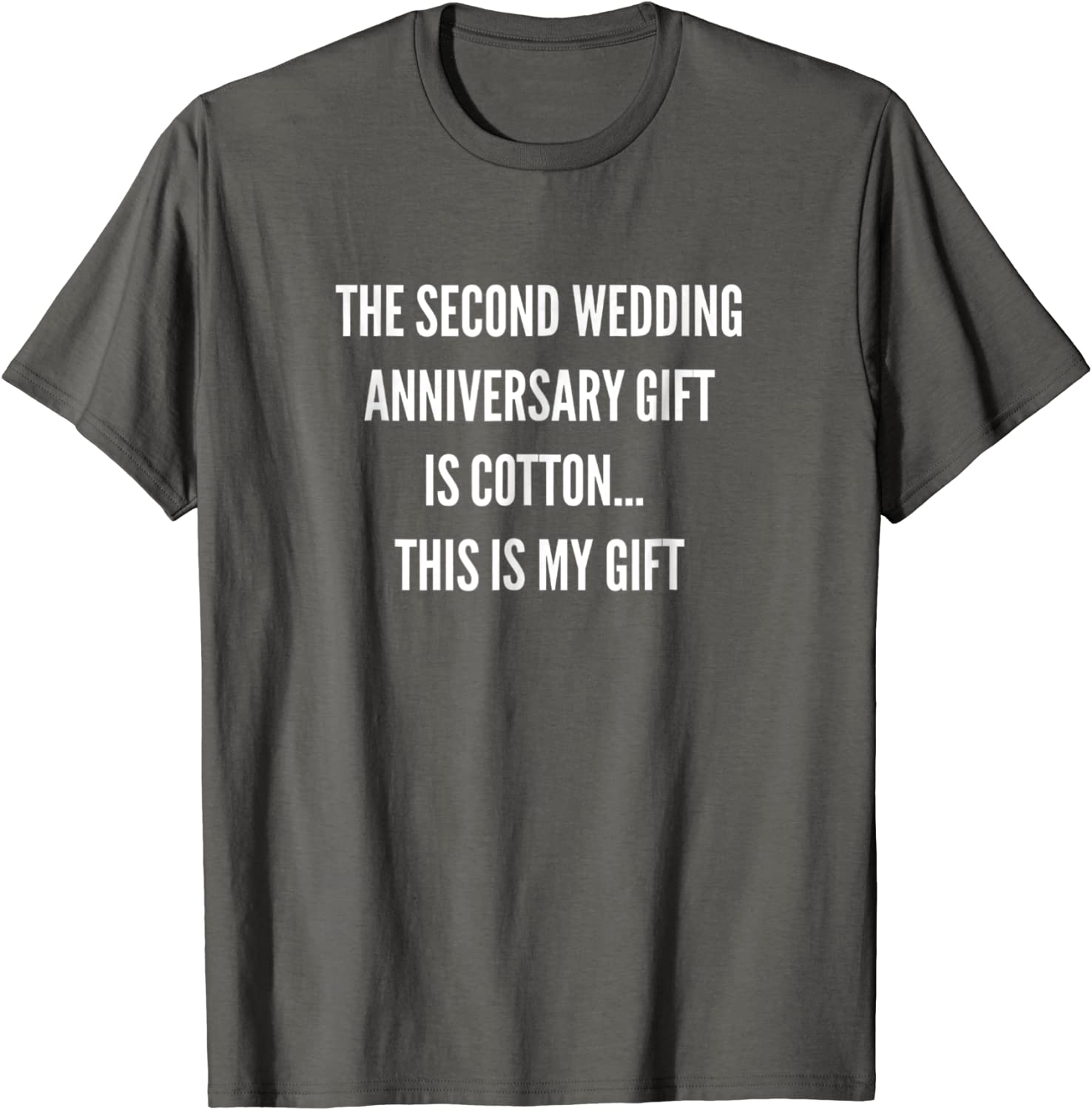 2nd Wedding Anniversary Gifts Cotton Him Husband Her T-Shirt