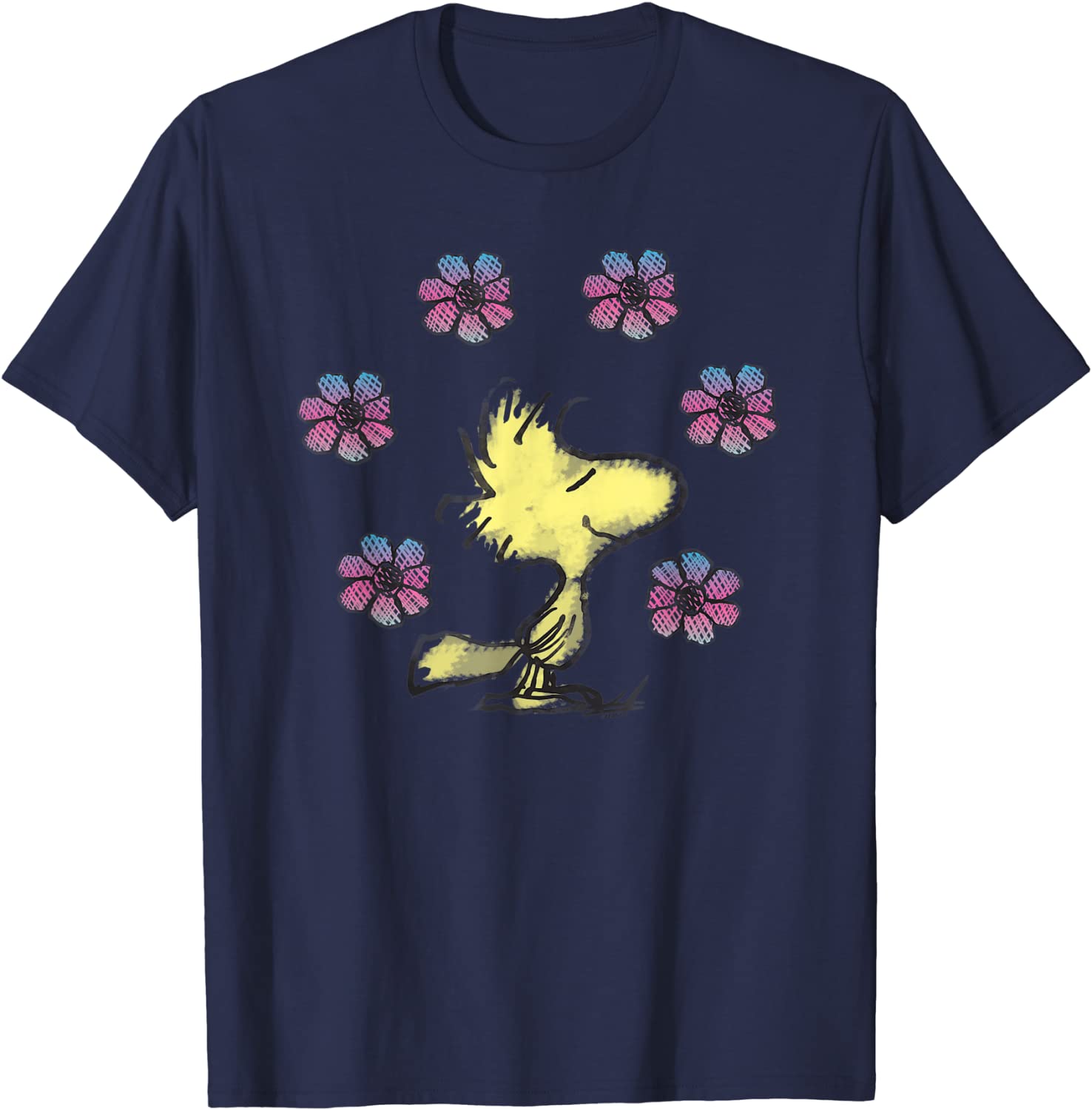 Peanuts Woodstock love flowers T-Shirt