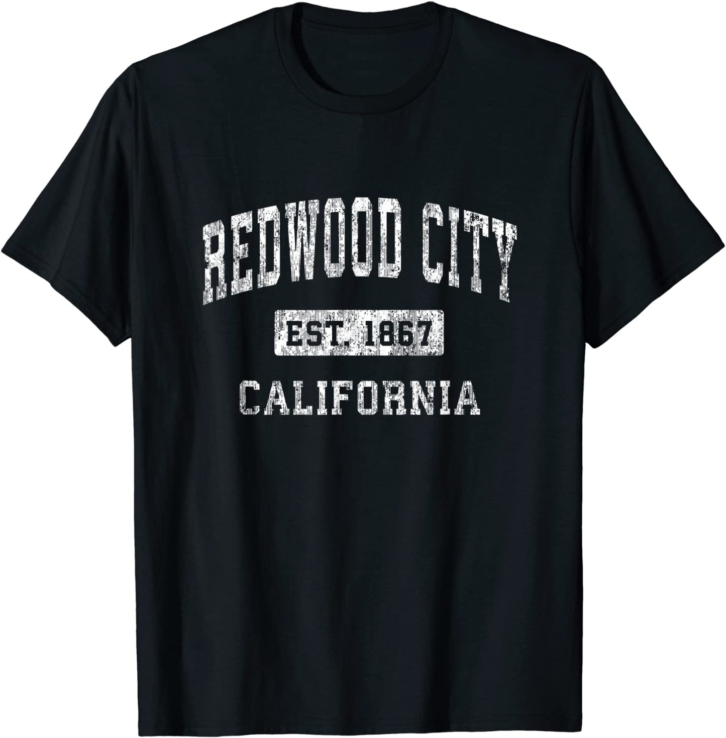 Redwood City California CA Vintage Established Sports Design T-Shirt