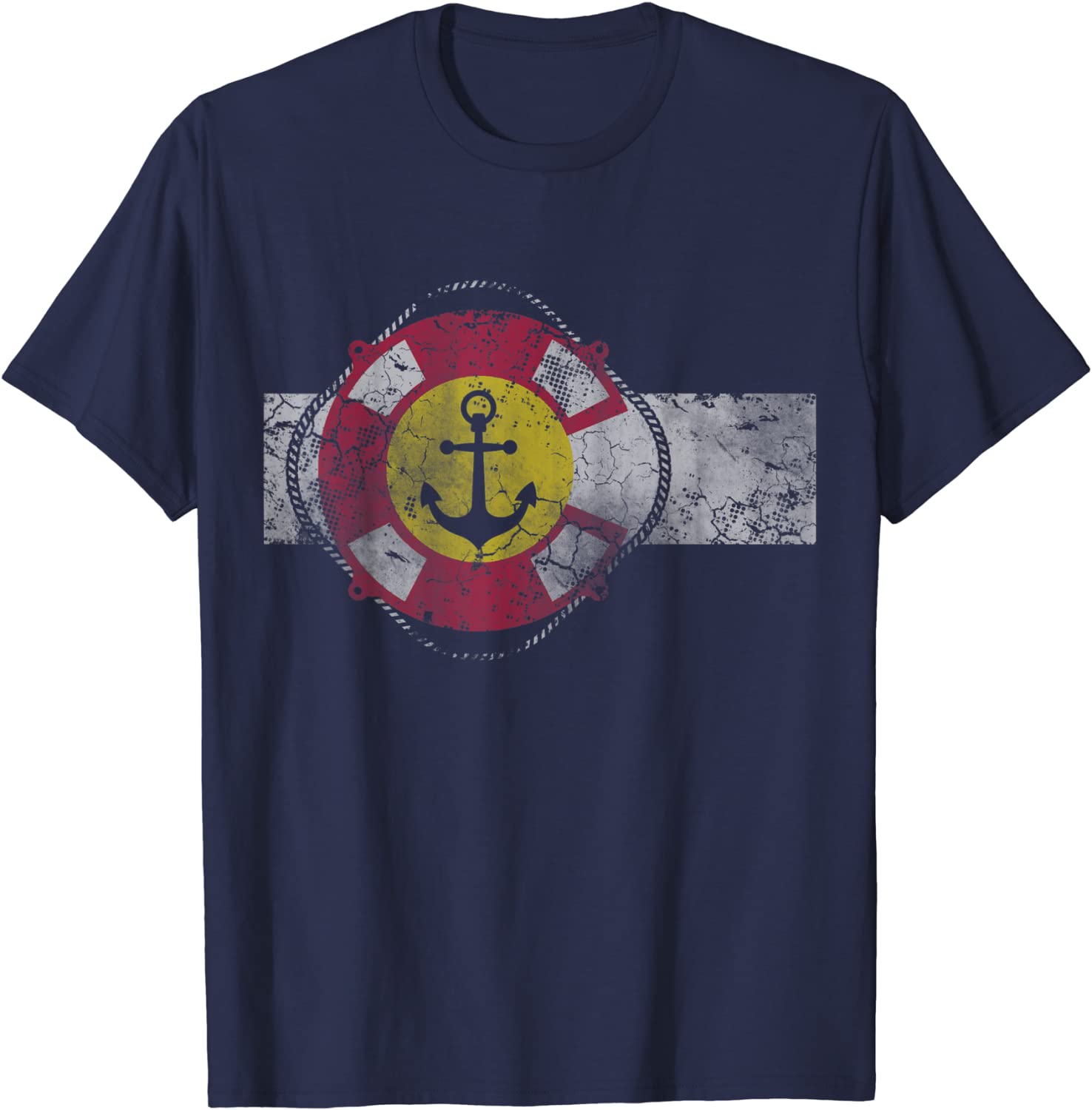Colorado Flag Rafting Life Buoy Boating Water Sports Gift T-Shirt