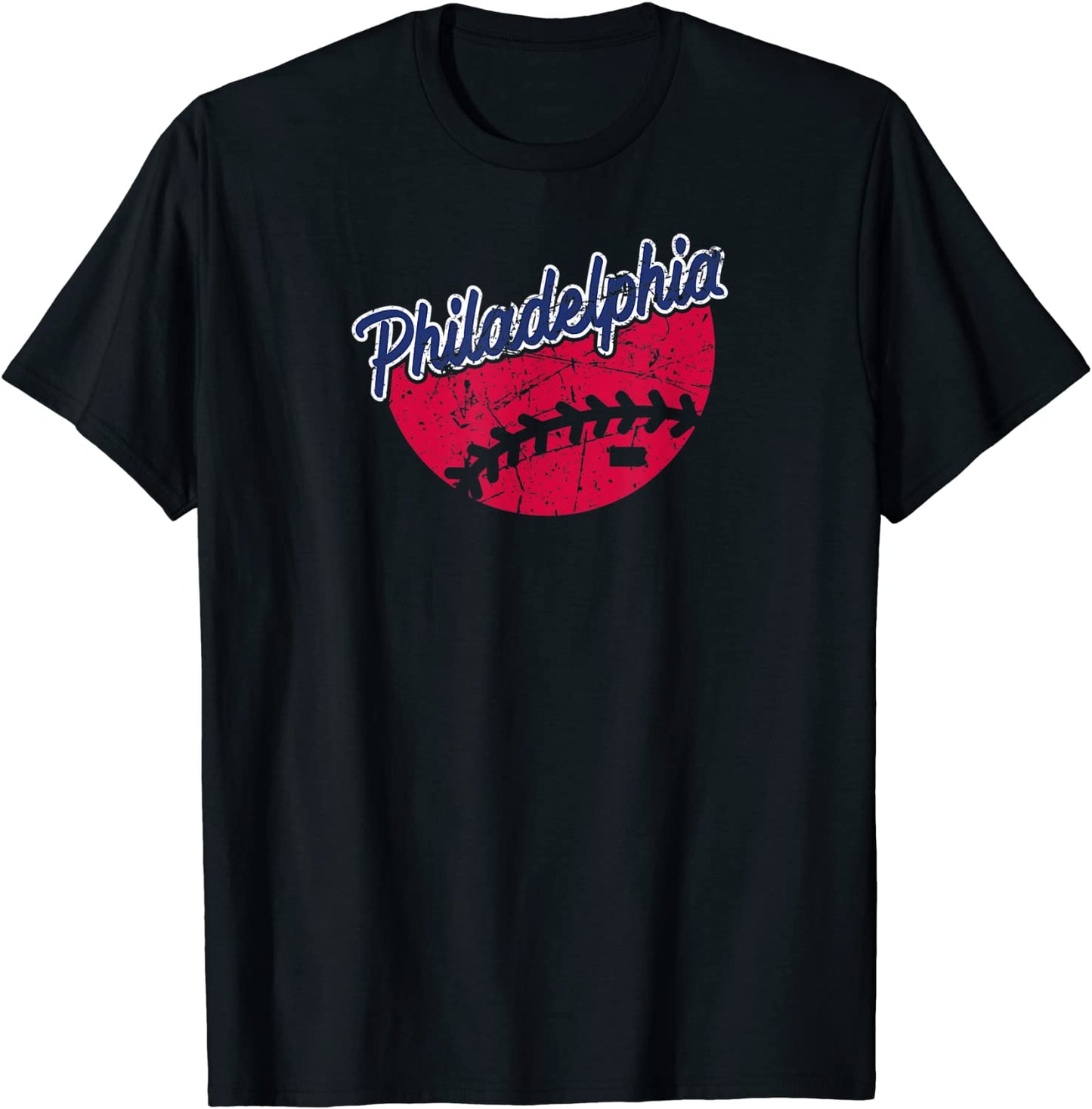 Vintage Philadelphia Baseball Philly Sports Fan Weathered T-Shirt
